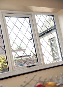 Modern white uPVC casement window