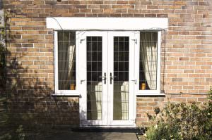 White upvc french door